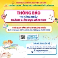 THÔNG BÁO MỞ ĐĂNG KÝ THI NĂNG KHIẾU MẦM NON 2026 – ĐỢT 6 (11/05 – 25/05/2026)
