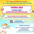 MỞ ĐĂNG KÝ THI NĂNG KHIẾU MẦM NON 2026 – ĐỢT 2 (TỪ 11/04 ĐẾN 25/04/2026): CƠ HỘI DÀNH CHO THÍ SINH YÊU NGHỀ GIÁO DỤC MẦM NON