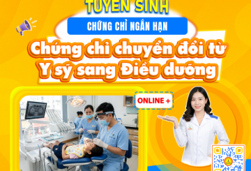 TUYỂN SINH 2026 CHỨNG CHỈ NGẮN HẠN CHUYỂN ĐỔI TỪ Y SĨ SANG ĐIỀU DƯỠNG – XÉT TUYỂN NHANH, HỌC LINH HOẠT, ƯU ĐÃI HỌC PHÍ HẤP DẪN