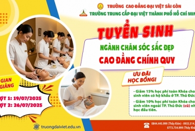 NGÀNH CHĂM SÓC SẮC ĐẸP TẠI TRƯỜNG CAO ĐẲNG ĐẠI VIỆT SÀI GÒN: ĐỊNH HÌNH TƯƠNG LAI BỀN VỮNG!