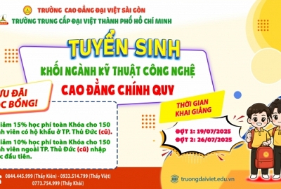 TUYỂN SINH CÁC KHỐI NGÀNH KỸ THUẬT - CÔNG NGHỆ - CÙNG KIẾN TẠO TƯƠNG LAI BỀN VỮNG TẠI CAO ĐẲNG ĐẠI VIỆT SÀI GÒN!