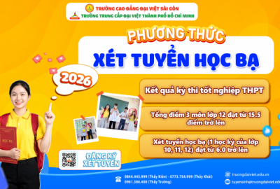 TUYỂN SINH 2026 – LỰA CHỌN PHƯƠNG THỨC XÉT TUYỂN PHÙ HỢP, TĂNG CƠ HỘI TRÚNG TUYỂN!
