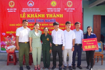 LỄ KHÁNH THÀNH NHÀ TÌNH NGHĨA CHO CỰU CHIẾN BINH NGUYỄN THỊ HƯỜNG