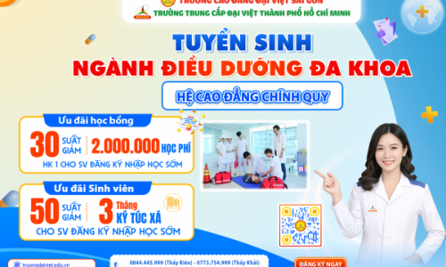 TUYỂN SINH NGÀNH ĐIỀU DƯỠNG ĐA KHOA HỆ CAO ĐẲNG CHÍNH QUY NĂM 2026 – CHẠM TỚI ƯỚC MƠ KHOÁC ÁO BLUSE TRẮNG