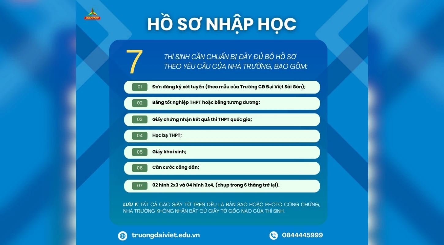 Hồ Sơ Xét Tuyển Gồm Những Gì? Hướng Dẫn Chuẩn Bị Hồ Sơ Đăng Ký Xét Tuyển Năm 2024 | Trường Trung Cấp Đại Việt Tp. Hồ Chí Minh