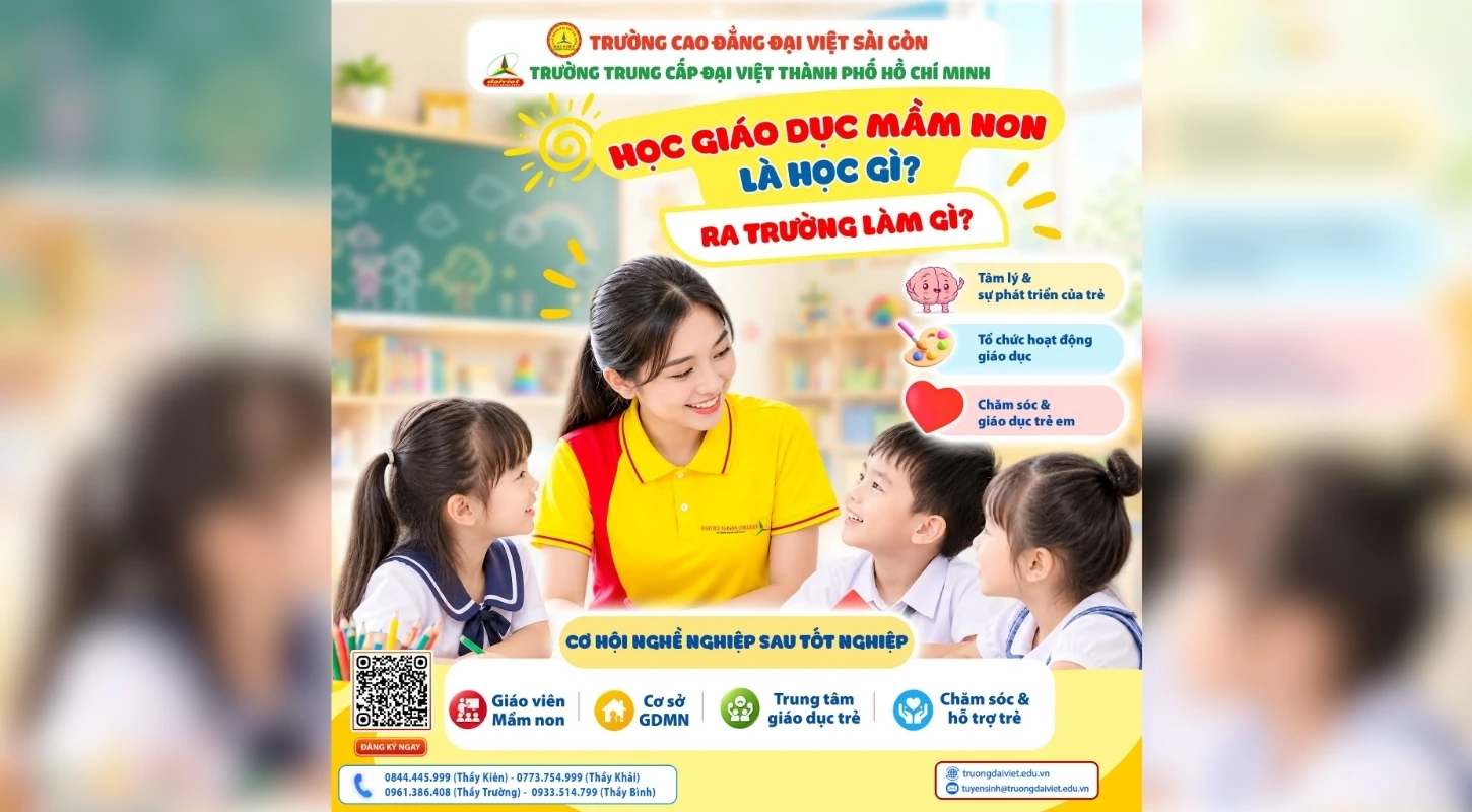 HỌC GDMN LÀ HỌC GÌ? RA TRƯỜNG LÀM CÔNG VIỆC GÌ? | Trường Trung Cấp Đại Việt Tp. Hồ Chí Minh