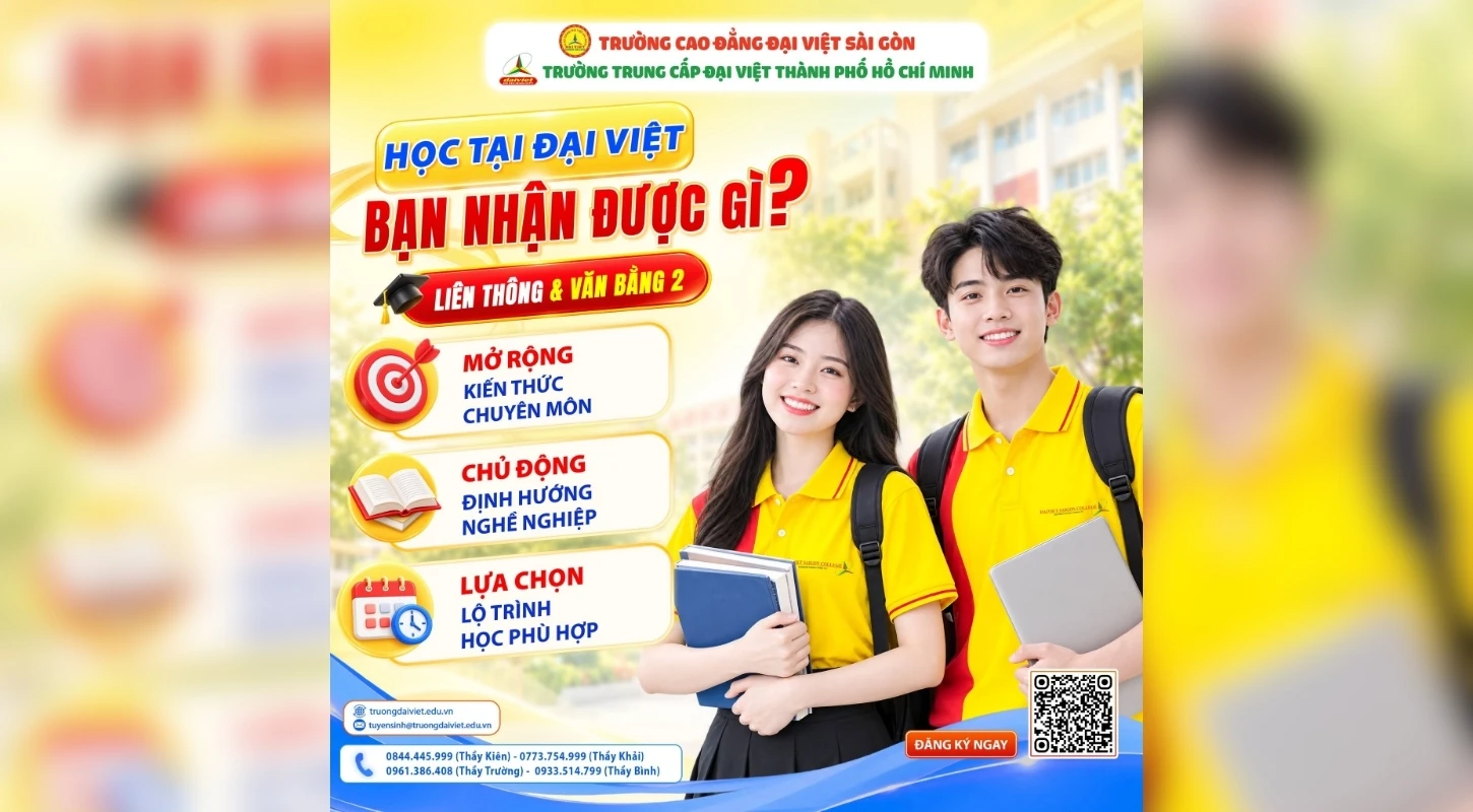 HỌC TẠI CAO ĐẲNG ĐẠI VIỆT SÀI GÒN – CƠ SỞ THỦ ĐỨC, BẠN NHẬN ĐƯỢC GÌ? | Trường Trung Cấp Đại Việt Tp. Hồ Chí Minh