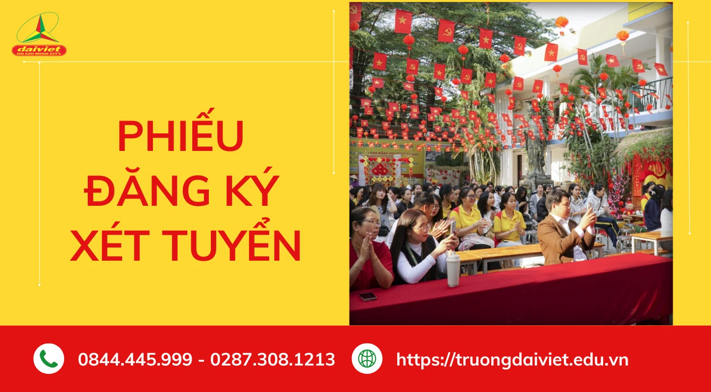 Phiếu Đăng Ký Xét Tuyển 2026 | Trường Trung Cấp Đại Việt Tp. Hồ Chí Minh