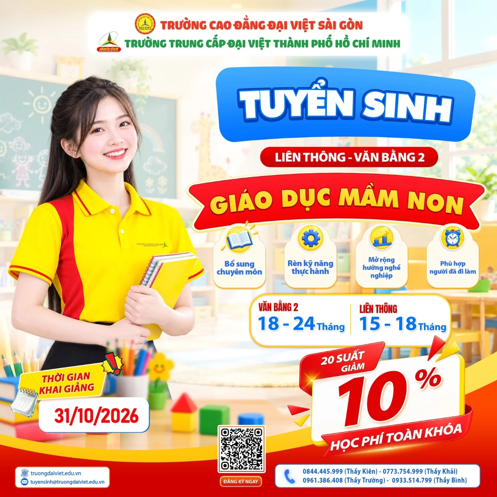 ĐÃ CÓ BẰNG, MUỐN HỌC TIẾP? CƠ HỘI NÂNG CAO TRÌNH ĐỘ CÙNG ĐẠI VIỆT!