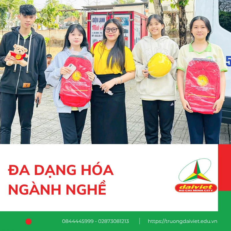 Trường Trung Cấp Đại Việt TP. Hồ Chí Minh đa dạng hóa ngành nghề đào tạo