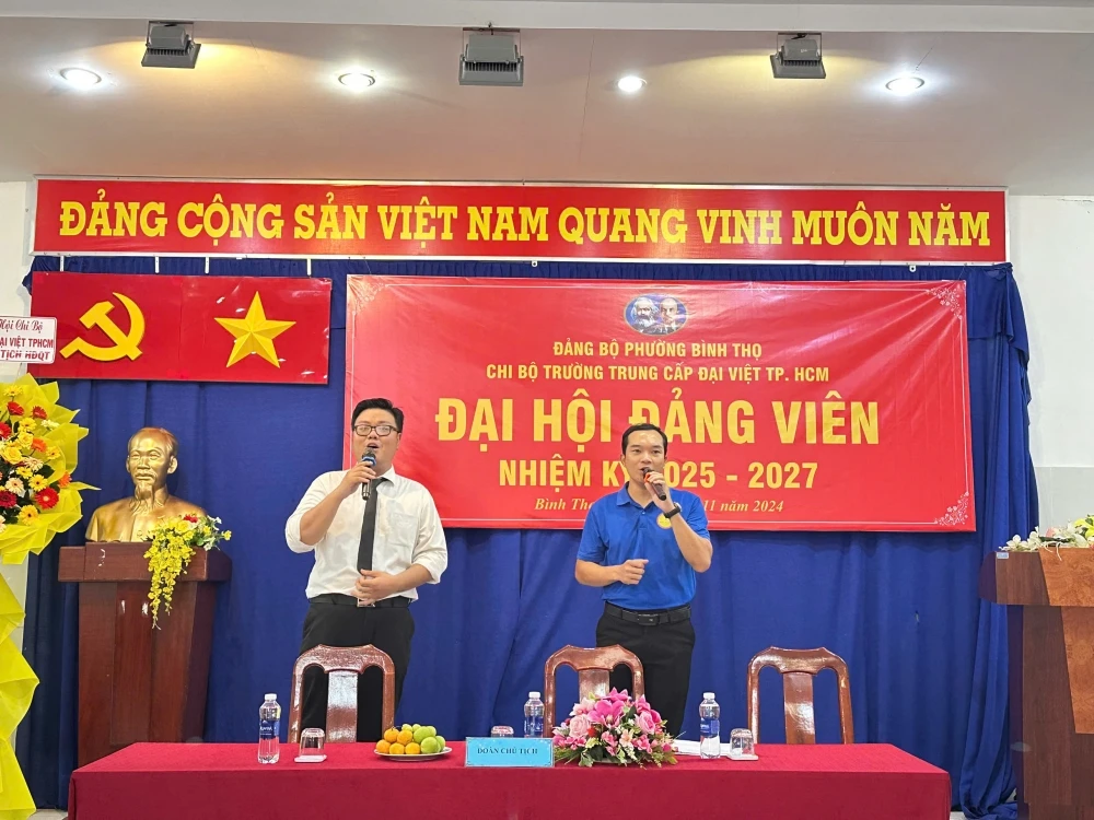 Đại hội Chi bộ Trường Trung cấp Đại Việt TP.HCM nhiệm kỳ 2025 - 2027 thành công tốt đẹp